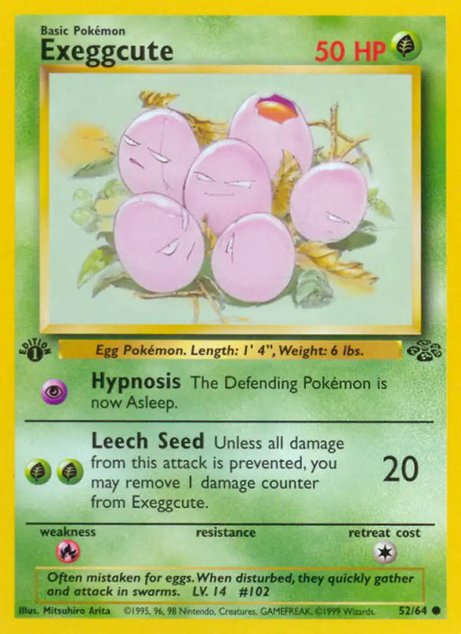 Exeggcute (52/64) [Jungle 1st Edition] - Pokemon Single