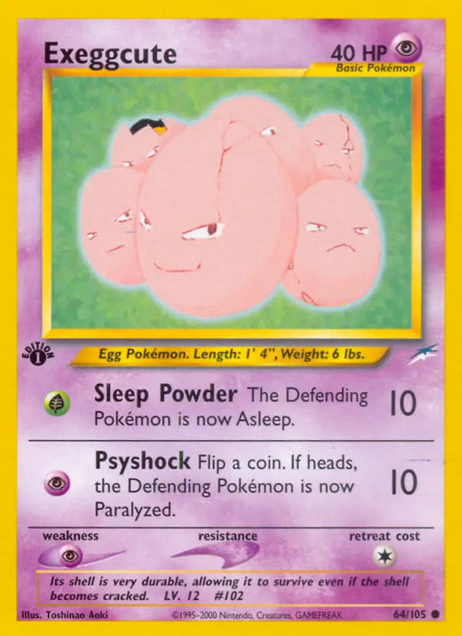 Exeggcute (64/105) [Neo Destiny 1st Edition] - Pokemon Single