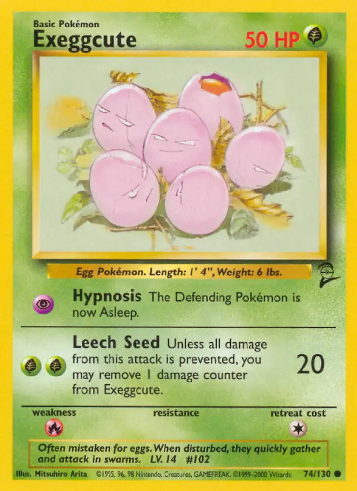 Exeggcute (74/130) [Base Set 2] - Pokemon Single