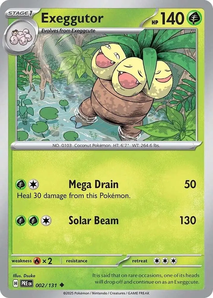 Exeggutor (002/131) [Scarlet & Violet: Prismatic Evolutions] - Pokemon Single