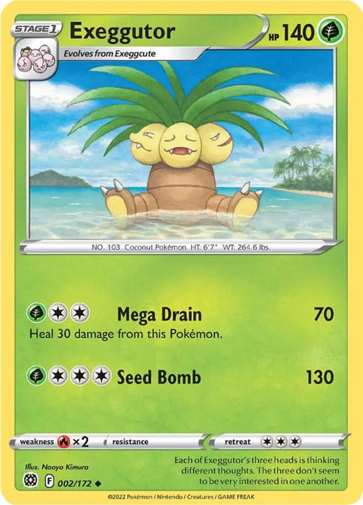 Exeggutor (002/172) [Sword & Shield: Brilliant Stars] - Pokemon Single