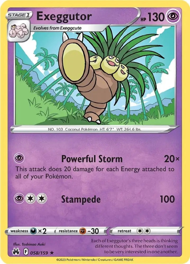 Exeggutor (058/159) [Sword & Shield: Crown Zenith] - Pokemon Single