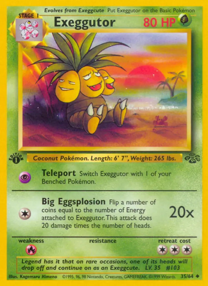 Exeggutor (35/64) [Jungle 1st Edition] - Pokemon Single