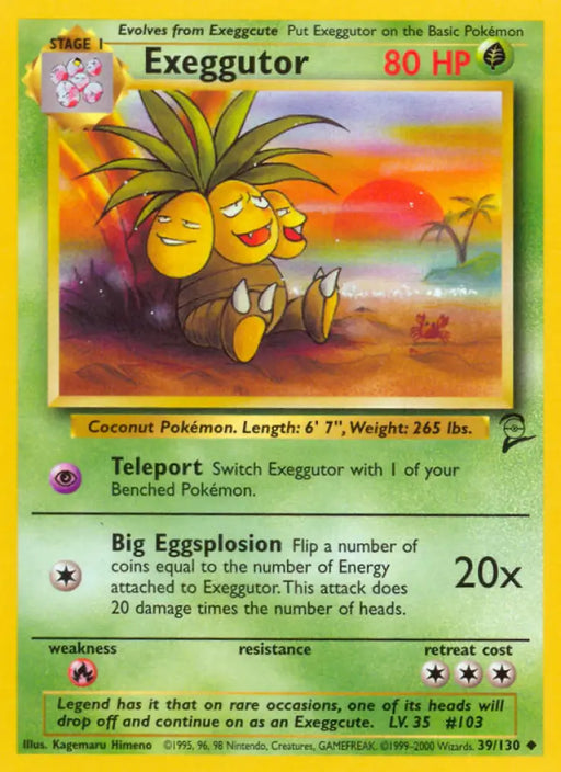 Exeggutor (39/130) [Base Set 2] - Pokemon Single