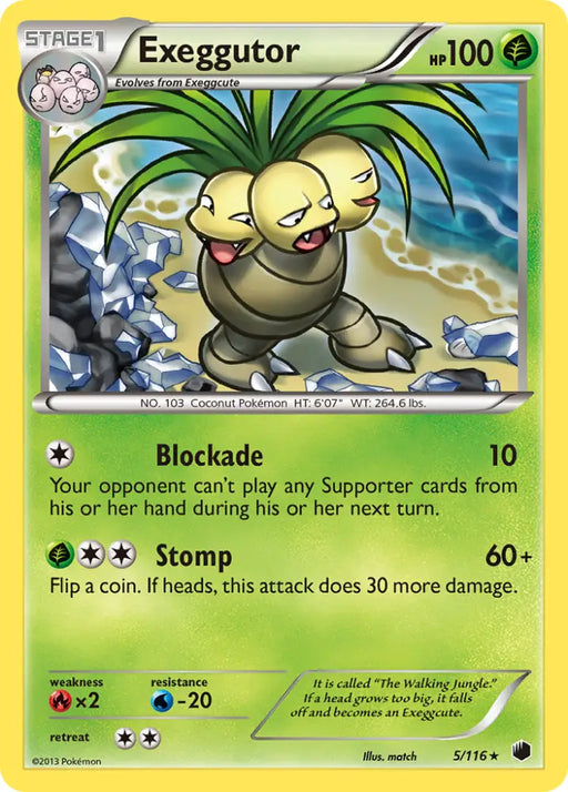 Exeggutor (5/116) [Black & White: Plasma Freeze] - Pokemon Single