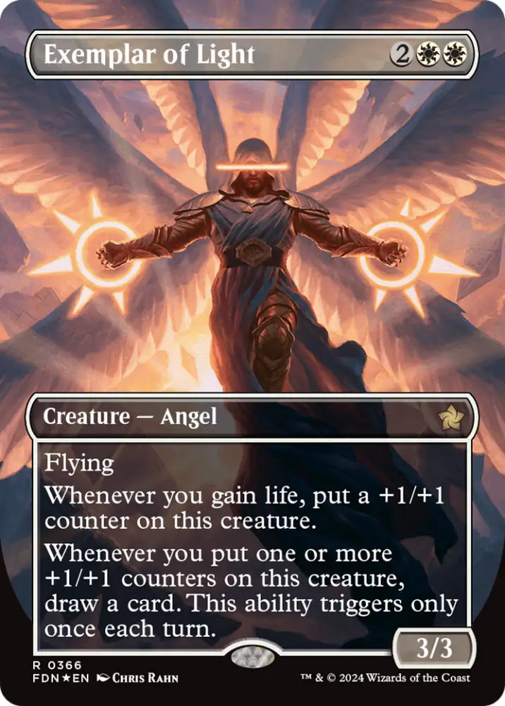 Exemplar of Light (Borderless) (Mana Foil) [Foundations] - MTG Single