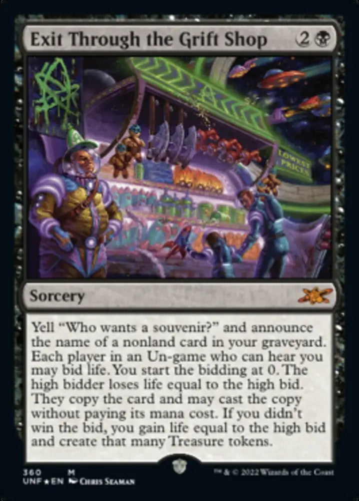 Exit Through the Grift Shop (Galaxy Foil) [Unfinity] - MTG Single