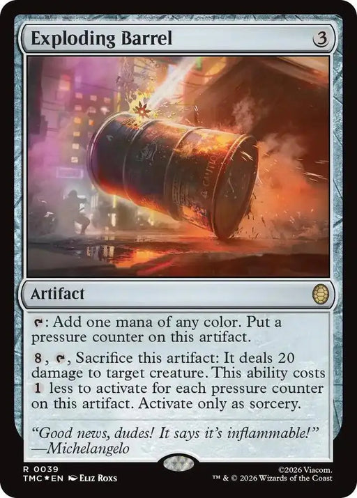 Exploding Barrel (Surge Foil) (39) [Teenage Mutant Ninja Turtles Commander]