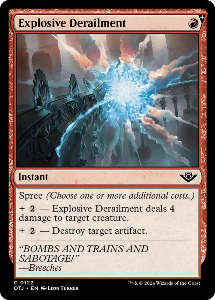 Explosive Derailment [Outlaws of Thunder Junction] - MTG Single