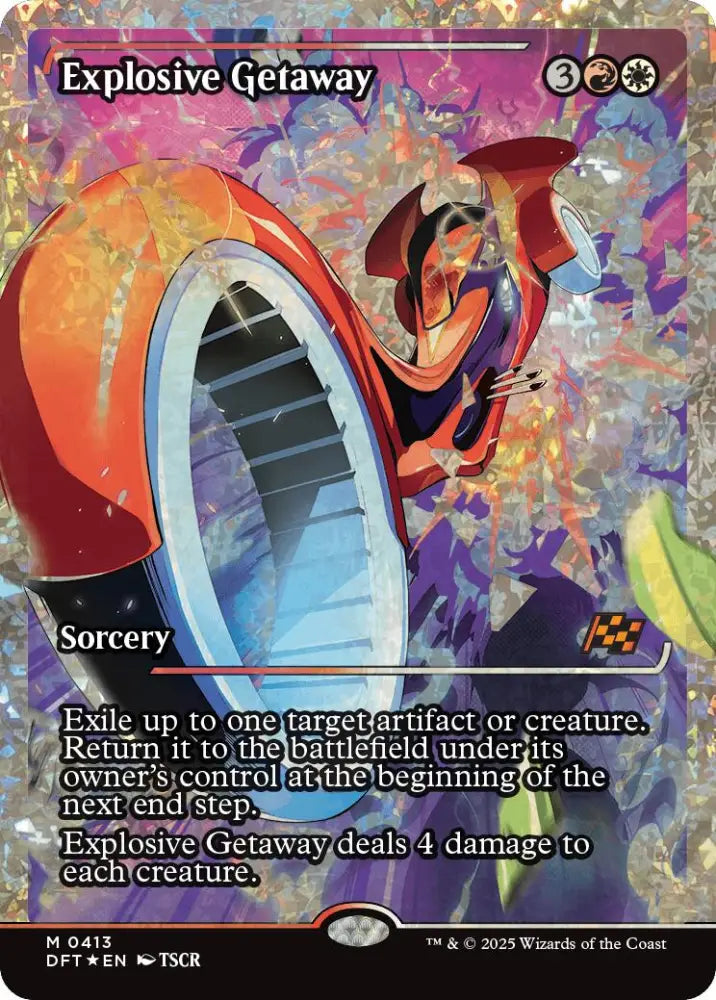 Explosive Getaway (Showcase Fracture Foil) (Japanese) [Aetherdrift] - MTG Single