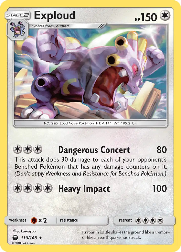 Exploud (119/168) [Sun & Moon: Celestial Storm] - Pokemon Single