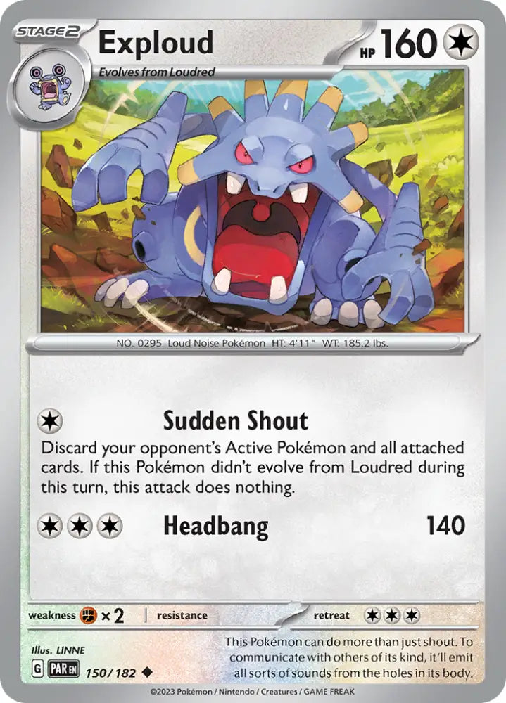 Exploud (150/182) [Scarlet & Violet: Paradox Rift] - Pokemon Single