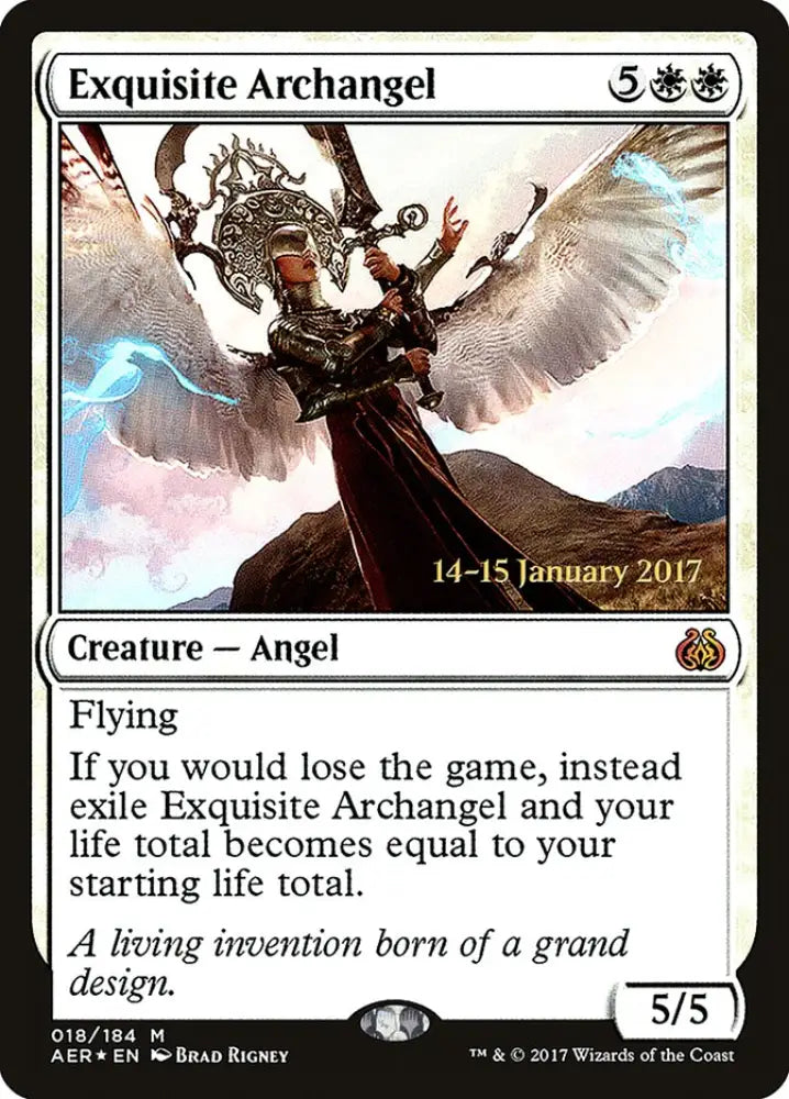 Exquisite Archangel [Aether Revolt Prerelease Promos] - MTG Single