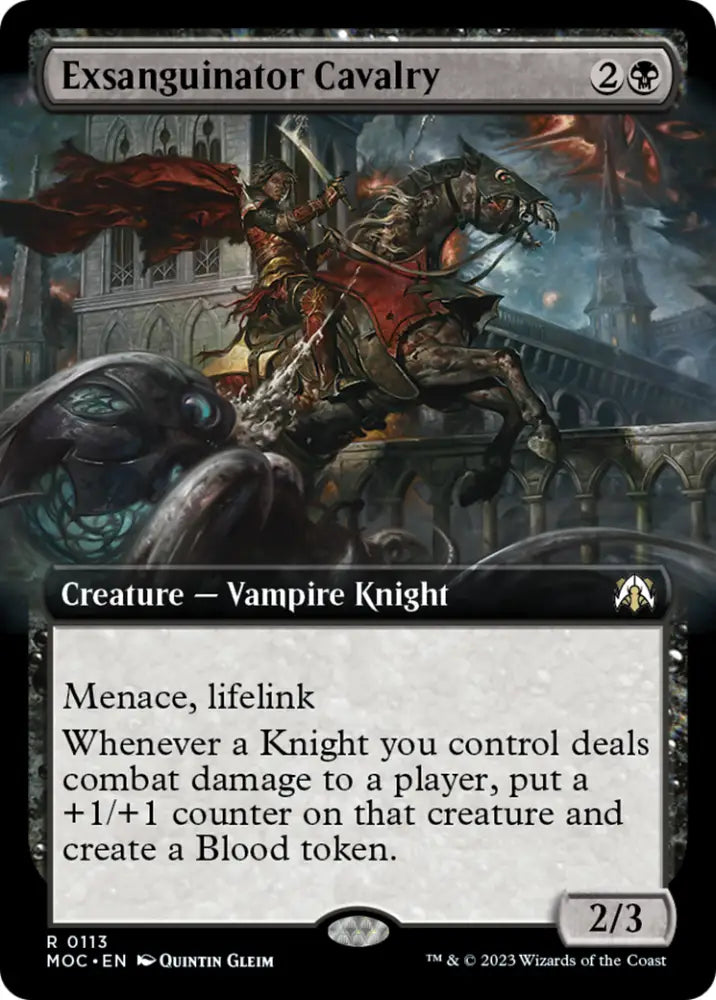 Exsanguinator Cavalry (Extended Art) [March of the Machine Commander] - MTG Single
