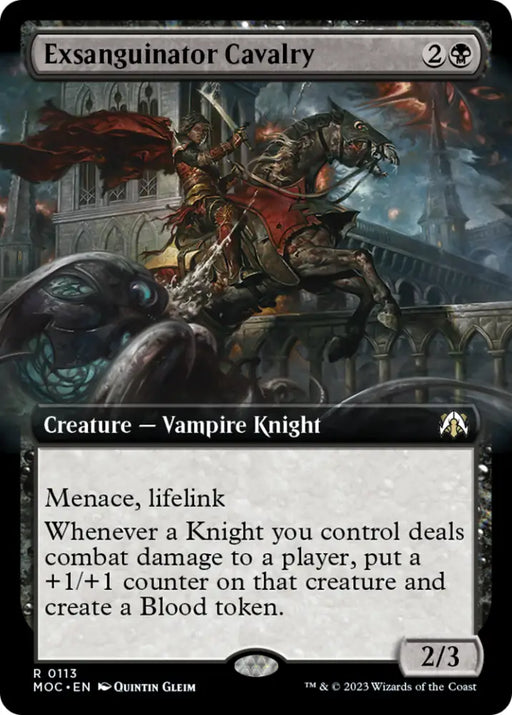 Exsanguinator Cavalry (Extended Art) [March of the Machine Commander] - MTG Single
