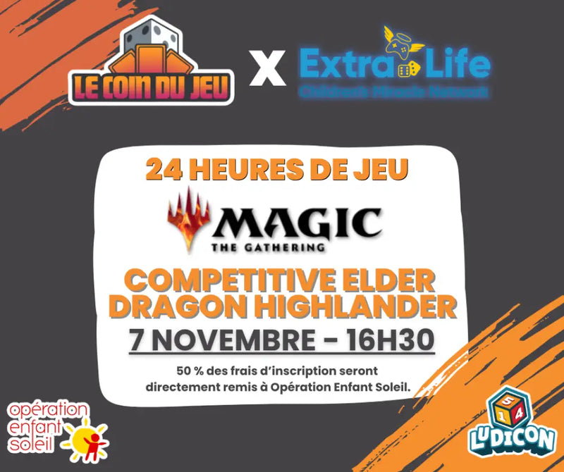 Extra Life MTG CEDH Extra Life Saturday November 7th at 16:30PM (2026 Edition) - Billet
