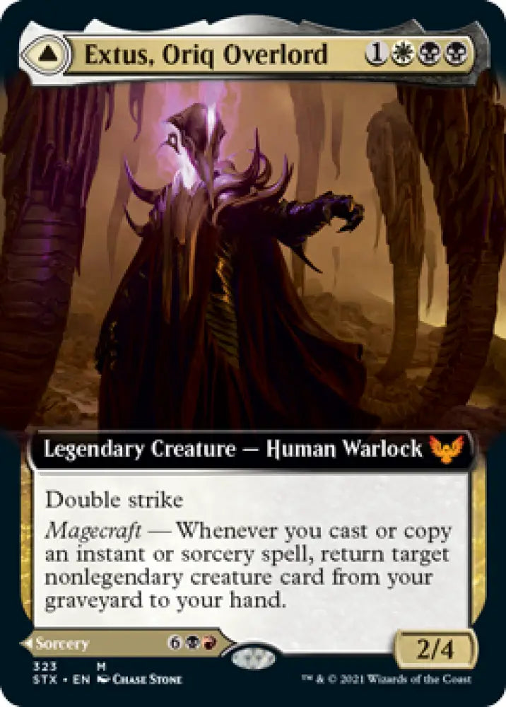Extus Oriq Overlord // Awaken the Blood Avatar (Extended Art) [Strixhaven: School of Mages] - MTG Single