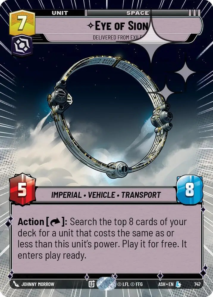 Eye of Sion - Delivered from Exile (Hyperspace Foil) (747) [Ashes of the Empire]