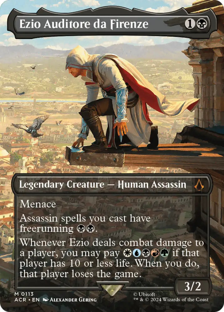 Ezio Auditore da Firenze (Borderless) [Assassin’s Creed] - MTG Single