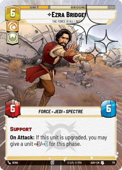 Ezra Bridger - The Force is All I Need (Hyperspace Foil) (711) [Ashes of the Empire]
