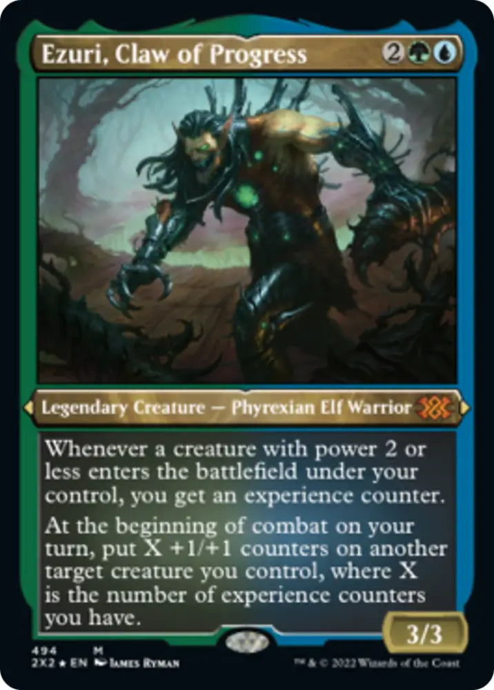 Ezuri Claw of Progress (Foil Etched) [Double Masters 2022] - MTG Single