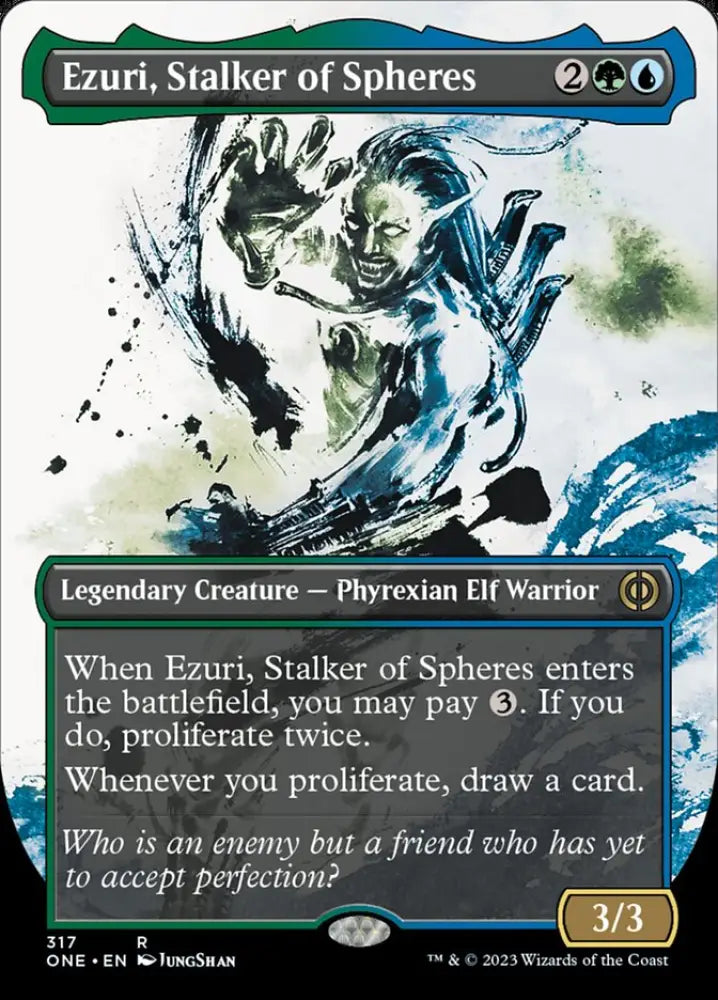 Ezuri Stalker of Spheres (Borderless Ichor) [Phyrexia: All Will Be One] - MTG Single