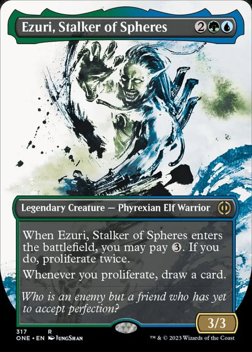 Ezuri Stalker of Spheres (Borderless Ichor) [Phyrexia: All Will Be One] - MTG Single