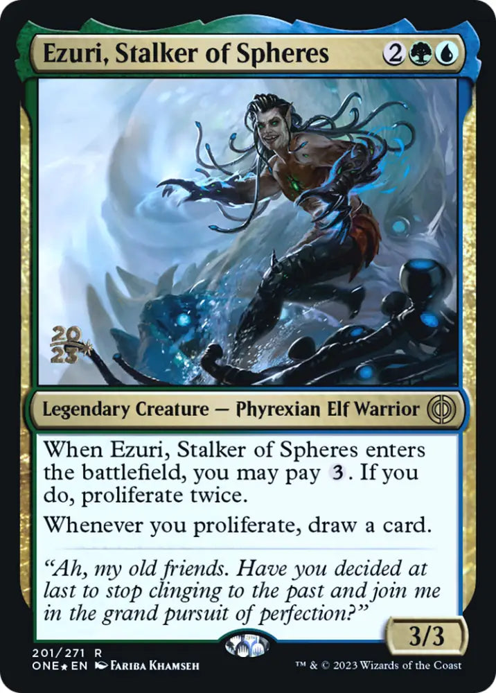 Ezuri Stalker of Spheres [Phyrexia: All Will Be One Prerelease Promos] - MTG Single