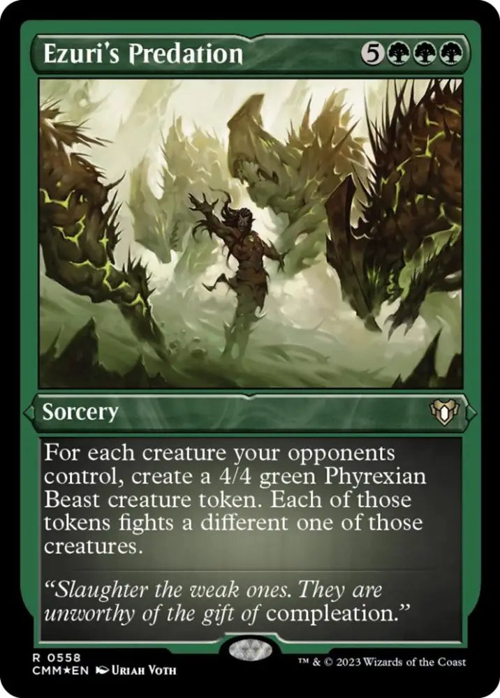 Ezuri’s Predation (Foil Etched) [Commander Masters] - MTG Single