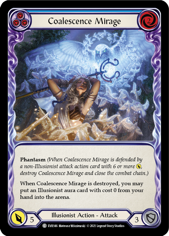 Coalescence Mirage (Blue) [Everfest] 1st Edition Rainbow Foil