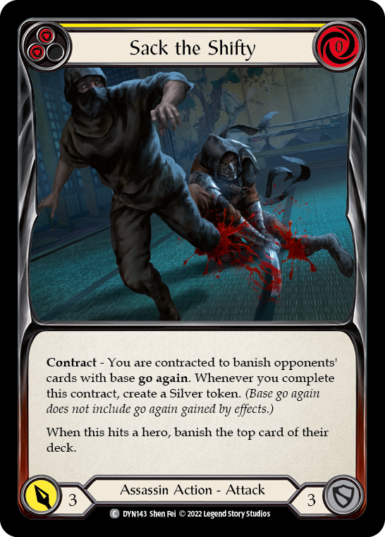 Sack the Shifty (Yellow) [Dynasty] Rainbow Foil