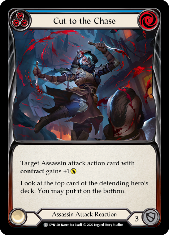 Cut to the Chase (Blue) [Dynasty] Rainbow Foil
