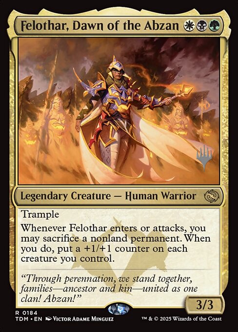 Felothar, Dawn of the Abzan (184p) [Tarkir: Dragonstorm Promos]
