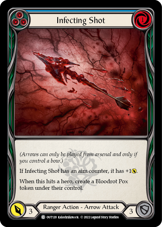 Infecting Shot (Blue) [Outsiders] Rainbow Foil