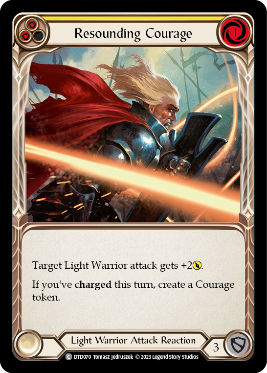 Resounding Courage (Yellow) [Dusk Till Dawn] Rainbow Foil