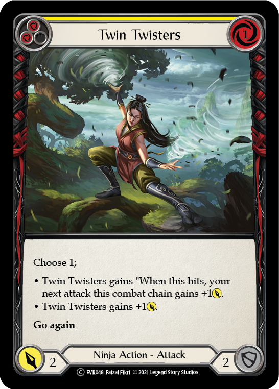 Twin Twisters (Yellow) [Everfest] 1st Edition Rainbow Foil