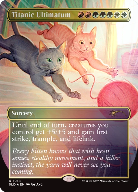 Secret Lair Cats Are Better Than Dogs Rainbow Foil Edition