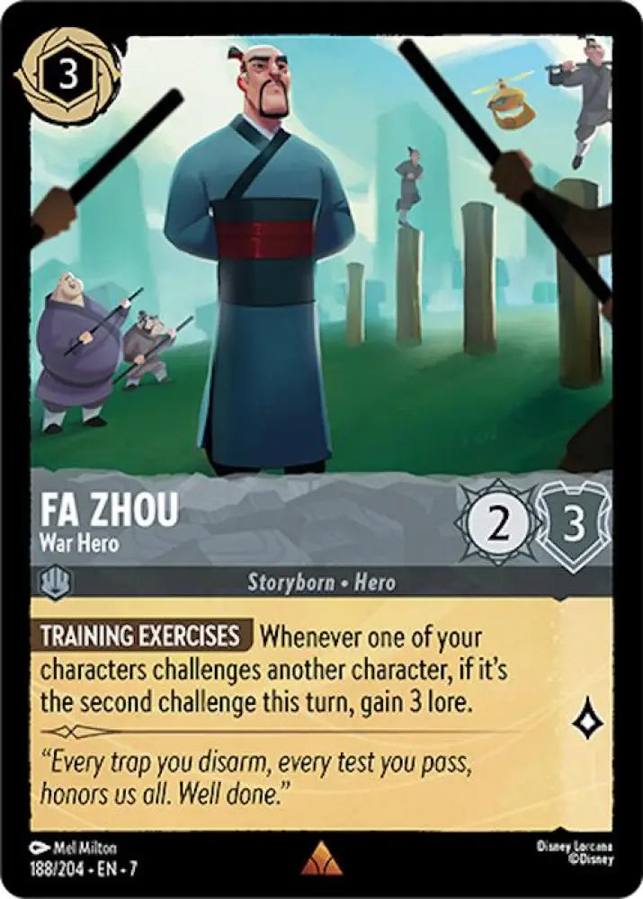 Fa Zhou - War Hero (188/204) [Archazia’s Island] - Lorcana Single