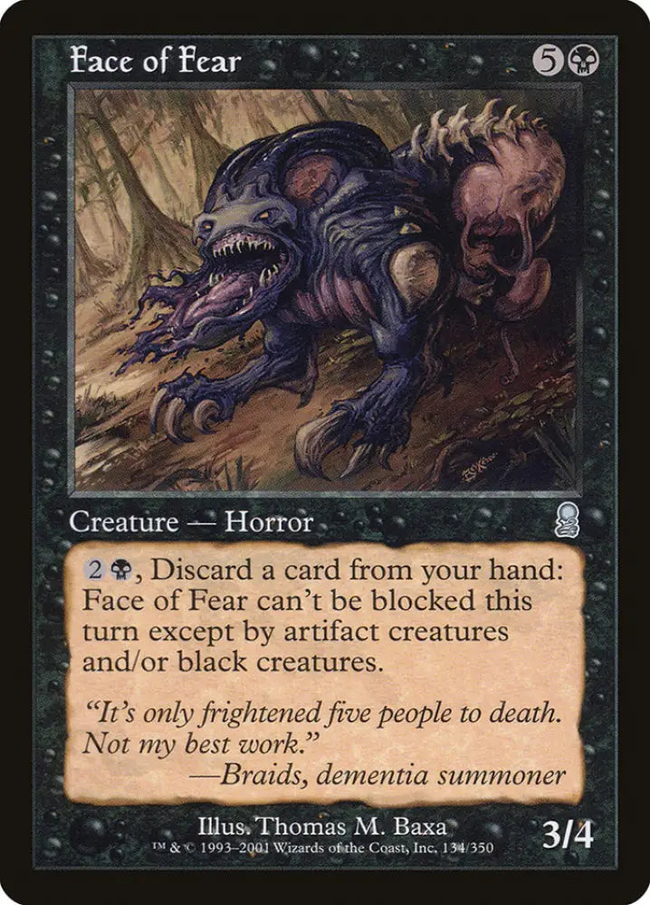 Face of Fear [Odyssey] - MTG Single
