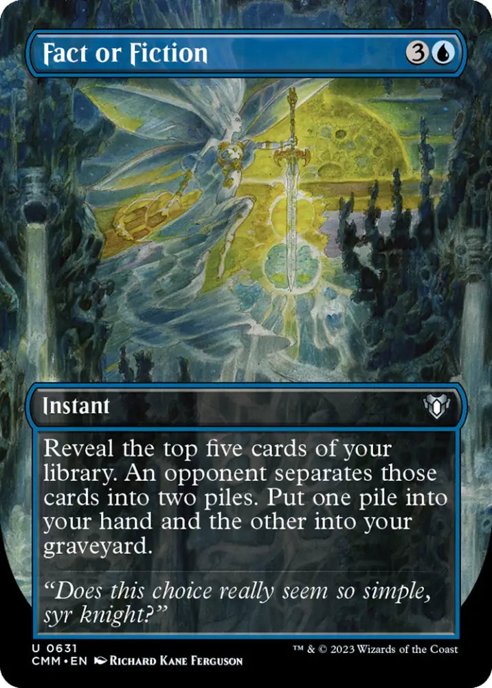 Fact or Fiction (Borderless Alternate Art) [Commander Masters] - MTG Single