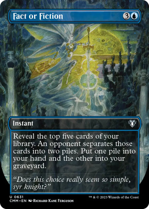 Fact or Fiction (Borderless Alternate Art) [Commander Masters] - MTG Single