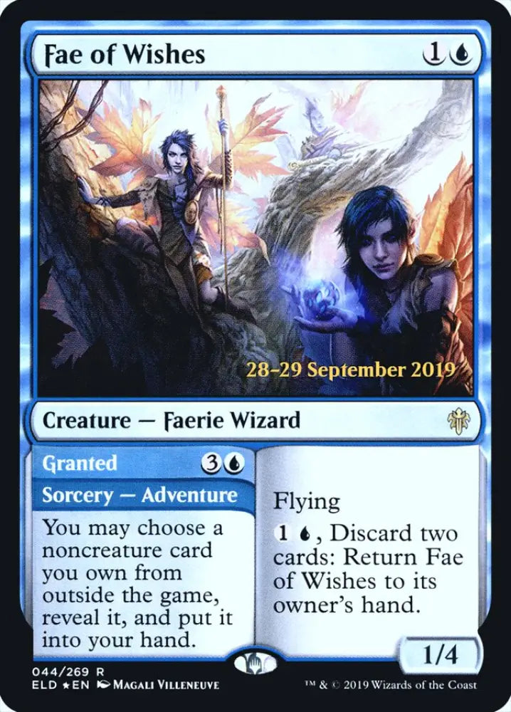 Fae of Wishes // Granted [Throne of Eldraine Prerelease Promos] - MTG Single
