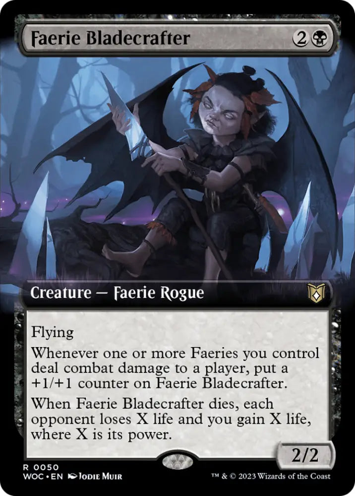 Faerie Bladecrafter (Extended Art) [Wilds of Eldraine Commander] - MTG Single