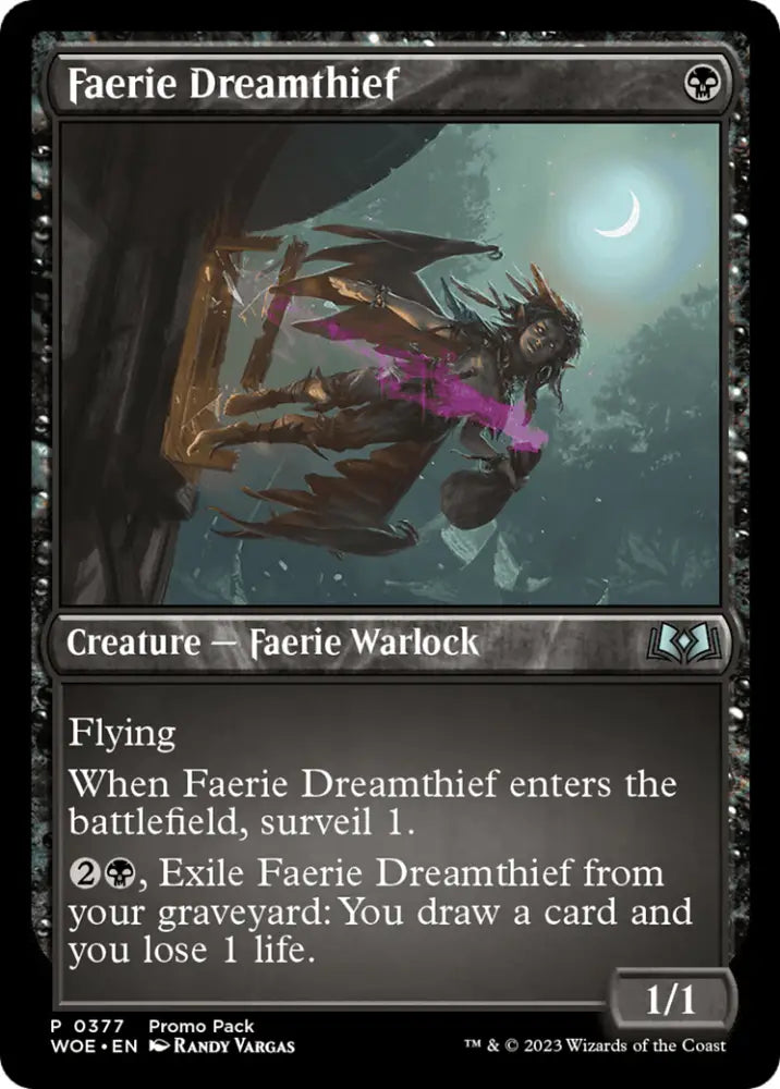 Faerie Dreamthief (Promo Pack) [Wilds of Eldraine Promos] - MTG Single