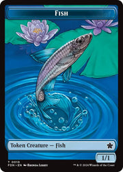 Faerie // Fish Doubled-Sided Token [Foundations Tokens] - MTG Single