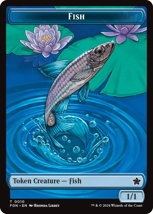 Faerie // Fish Doubled-Sided Token [Foundations Tokens] - MTG Single