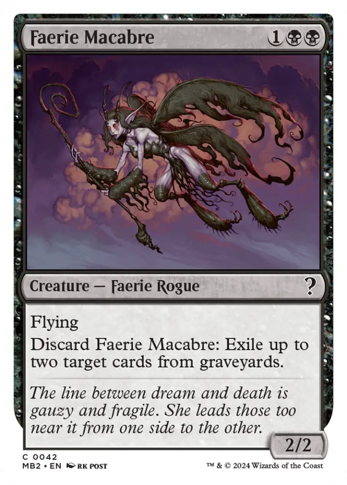 Faerie Macabre (White Border) [Mystery Booster 2] - MTG Single