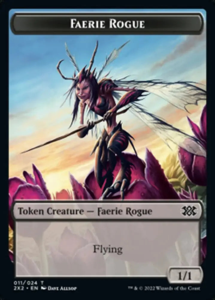 Faerie Rogue // Treasure Double-Sided Token [Double Masters 2022 Tokens] - MTG Single