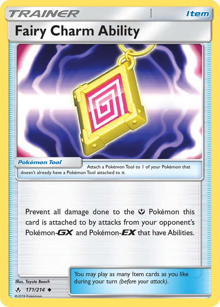 Fairy Charm Ability (171/214) [Sun & Moon: Unbroken Bonds] - Pokemon Single