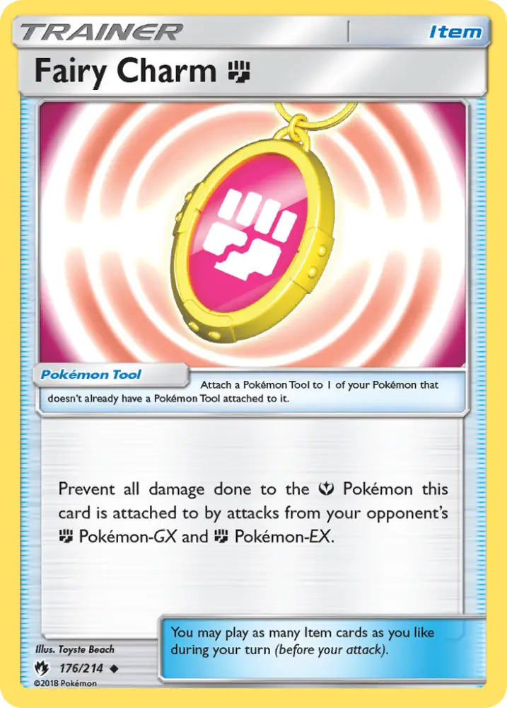 Fairy Charm Fighting (176/214) [Sun & Moon: Lost Thunder] - Pokemon Single